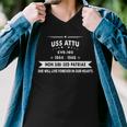 Uss Attu Cve V2 Men V-Neck Tshirt