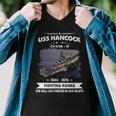 Uss Hancock Cva 19 Cv 19 Front Style Men V-Neck Tshirt