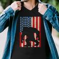 Vintage Bigfoot American Flag Tshirt Men V-Neck Tshirt