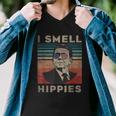 Vintage Distressed Retro Reagan President I Smell Hippies Men V-Neck Tshirt