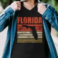 Vintage Florida State Map Men V-Neck Tshirt