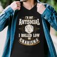 Vintage Im Not Antisocial I Rolled Low On Charisma Tshirt Men V-Neck Tshirt