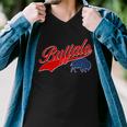 Vintage New York Buffalo Football Logo Men V-Neck Tshirt