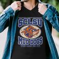 Vintage Sclsu Mud Dogs Classic Football Tshirt Men V-Neck Tshirt