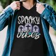 Vintage Spooky Vibes Halloween Art - Cemetery Tombstones Men V-Neck Tshirt