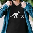 Walking My Trex Men V-Neck Tshirt