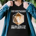 We All Roll For Initiative Dnd Dice Blm Men V-Neck Tshirt