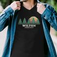 Wilton Ct Vintage Throwback Tee Retro 70S Design Men V-Neck Tshirt