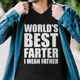 Worlds Best Farter I Mean Father Funny Dad Logo Tshirt Men V-Neck Tshirt