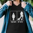 Your Wife My Wife French Bulldog Funny Frenchie For Husband Men V-Neck Tshirt