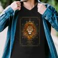 Zodiac Leo Lion Tarot Card Viii Strength Men V-Neck Tshirt