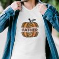 Father Pumpkin Thankful Grateful Blessed Fall Season Men V-Neck Tshirt