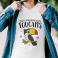 Just A Girl Who Loves Toucans Cute Birds Love Toucan Men V-Neck Tshirt