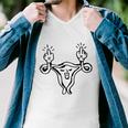 Pro Choice Uterus Middle Finger Feminism Feminist Reproductive Rights Men V-Neck Tshirt