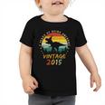 Kids 7 Years Old Dinosaur Awesome Since 2015 7Th Birthday Gift Boy Toddler Tshirt