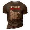 ﻿10 Things I Want In My Life Cars More Cars Car 3D Print Casual Tshirt Brown
