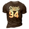 28Th Birthday Gift Man Woman Original Vintage Born 1994 Birthday 3D Print Casual Tshirt Brown