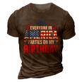 4Th Of July Birthday Funny Bday Born On 4Th Of July 3D Print Casual Tshirt Brown
