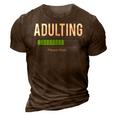 Adult 18Th Birthday Adulting For 18 Years Old Girls Boys 3D Print Casual Tshirt Brown