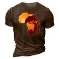 Africa Elephant Map African Safari 3D Print Casual Tshirt Brown