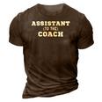 Assistant To The Coach Assistant Coach 3D Print Casual Tshirt Brown