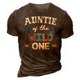Auntie The Wild One Girl Birthday Matching Family Party 3D Print Casual Tshirt Brown
