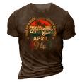 Awesome Since April 1943 Vintage 80Th Birthday For Men Women 3D Print Casual Tshirt Brown