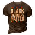 Black Engineers Matter Black Pride 3D Print Casual Tshirt Brown