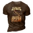 Cello Musician &8211 Orchestra Classical Music Cellist 3D Print Casual Tshirt Brown