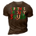 Christmas In July Squad Funny Summer Xmas Men Women Kids 3D Print Casual Tshirt Brown
