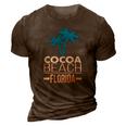 Cocoa Beach Florida Palm Tree 3D Print Casual Tshirt Brown