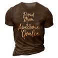 Cute Goal Keeper Mother Gift Proud Mom Of An Awesome Goalie Tank Top 3D Print Casual Tshirt Brown