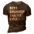 Drunken Sailor V2 3D Print Casual Tshirt Brown