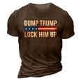 Dump Trump Gift Lock Him Up Gift 3D Print Casual Tshirt Brown