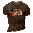 Funny Anti Biden Empty Shelves Joe Lets Go Brandon Anti Biden 3D Print Casual Tshirt Brown