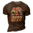 Funny Grammy Bear Mothers Day Floral Matching Family Outfits 3D Print Casual Tshirt Brown
