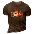 Funny Halloween Hey Boo Funny Halloween Cute Ghost Pumpkin Graphic Design Printed Casual Daily Basic 3D Print Casual Tshirt Brown