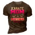 Funny Karate Mom Best Mother 3D Print Casual Tshirt Brown