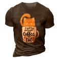 Funny Orange Cat Coffee Mug Cat Lover 3D Print Casual Tshirt Brown