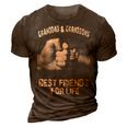 Granddad & Grandsons - Best Friends 3D Print Casual Tshirt Brown