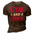 Gym And Tonic Workout Exercise Training 3D Print Casual Tshirt Brown