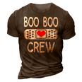 Halloween Costume For Women Boo Boo Crew Nurse 3D Print Casual Tshirt Brown