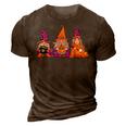 Halloween Gnomes Cute Autumn Pumpkin Fall Funny Holiday 3D Print Casual Tshirt Brown