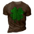 Happy Clover St Patricks Day Irish Shamrock St Pattys Day  3D Print Casual Tshirt Brown