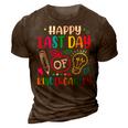 Happy Last Day Of Kindergarten School Funny Teacher Students  3D Print Casual Tshirt Brown