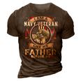 I Am A Navy Veteran Like My Father Before Me 3D Print Casual Tshirt Brown