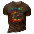 June 56 Years Old Since 1966 56Th Birthday Gifts Tie Dye 3D Print Casual Tshirt Brown