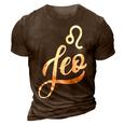 Leo Zodiac Birthday July August 3D Print Casual Tshirt Brown
