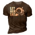 Let Her Eat 3D Print Casual Tshirt Brown