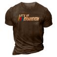 Lets Go Brandon Race Car Grunge Distressed Funny Gift Idea 3D Print Casual Tshirt Brown